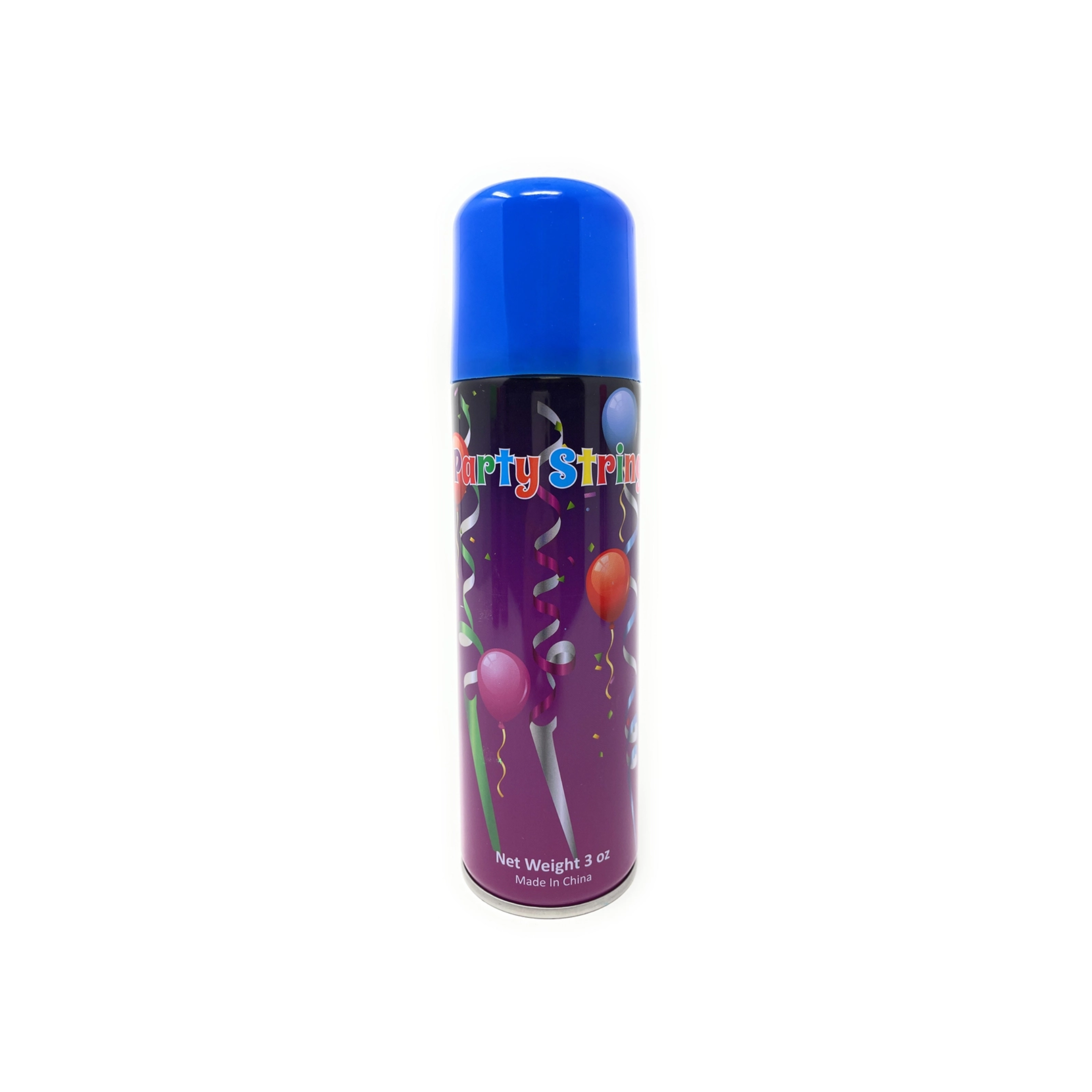 Blue streamer spray can non-toxic party supply