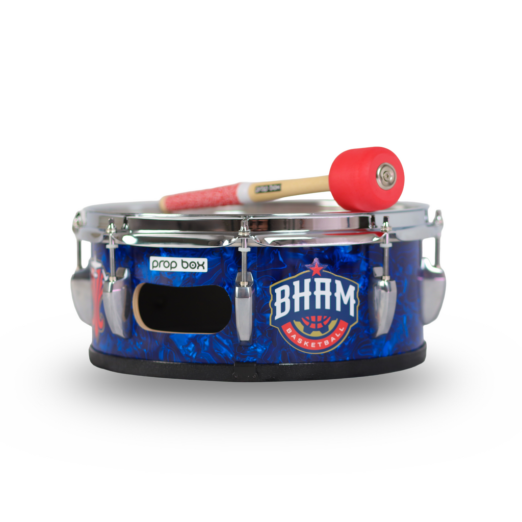 Custom mascot snare drum with team logo for Professional and College Sports