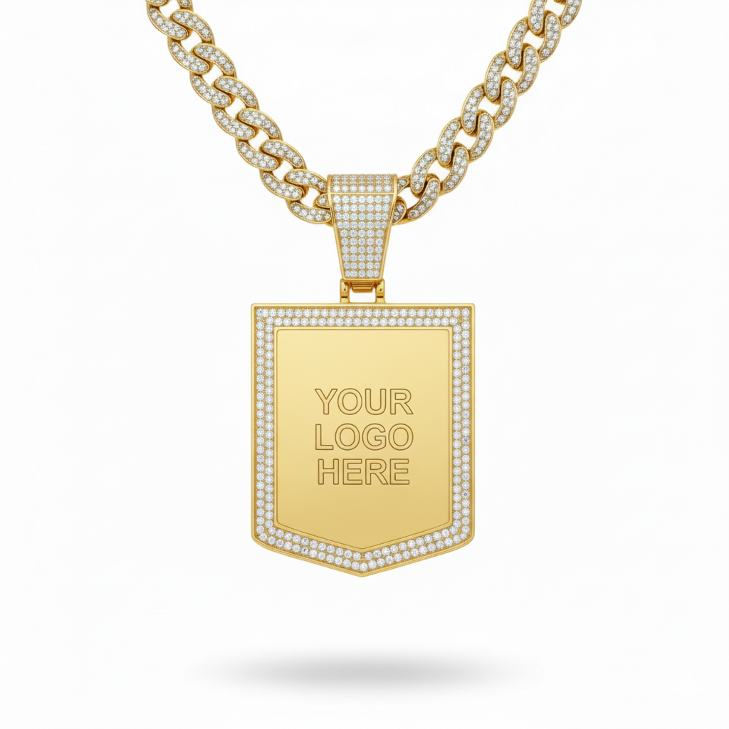 Oversized light-up bling necklace for sports teams with LED effects