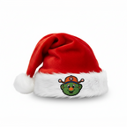 High quality plush fabric and custom patch detail on PropBox Santa hat