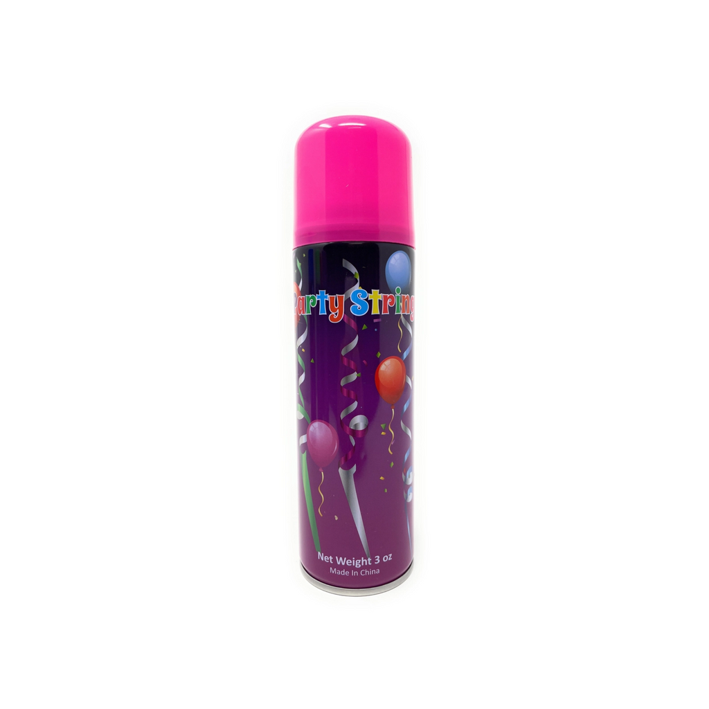 Pink party string spray can for mascot pranks and celebrations